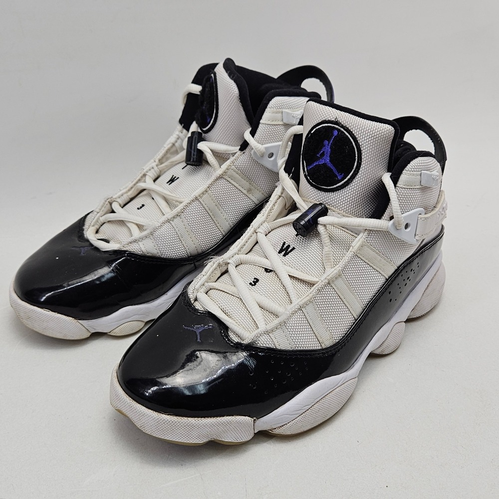 Jordan 6 Rings Concord White Black Purple Sneakers 322992-104 Mens 8